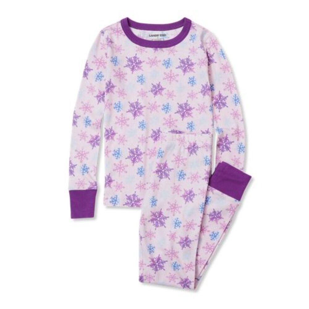 Land's End Kids Long Sleeve Top and Bottom Snug Fit Pajama Set